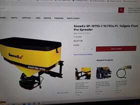 Snowex-sp-1075 Snow-ex 17535 10.75 Cu. Ft. Tailgate Pivot Pro Salt Spreader