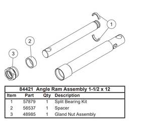 84421 Snowex Genuine Oem Angle Ram Assembly 1-1/2 12 Hydraulic Cylinder