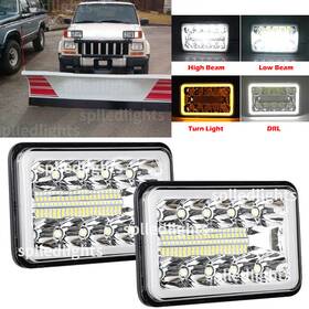 4x645qb Splledlights 2pcs Led Headlights Headlamp Fit For Blizzard Snowplow Snow Plow 680lt 720lt 810
