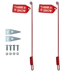Z101217 Stevens Lake Parts Pair Of Snow Plow Blade Marker Guide Stick With Flag For Western 59700
