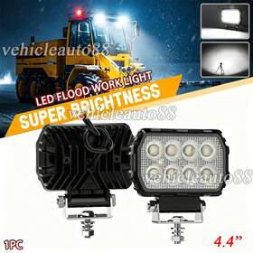 F8107 Vehauto08 Snow Plow 4.4 Inch White Led Work Light Truck Tractor Headlight Suv Utv