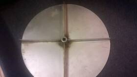 65066 Western Salt Spreader Stainless Spinner Distributing Wheel New Old Stock