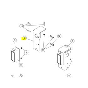Western 99496 Part # - Drivers Side Strobe Light Bracket For Striker Spreader