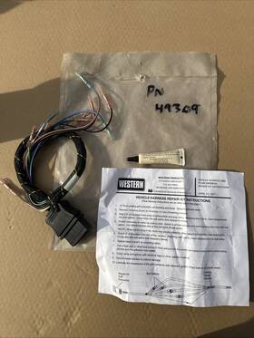 49309 Western Fisher Unimount Relay Style 12 Pin Truck Side Repair Harness End