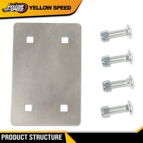 Yew1191 Yellowspeed New Vibrator Mount Plate Sliver 80lb 200lb Tailgate Spreader 1 1/2 Inch Bolts Usa