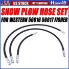 1/4X42IN 1/4X16IN Snow Plow Hose Set 56591 56592 For Western 56616 56617 Fisher. Fixed Price $85.00.