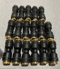 Lot Of 18 Buyers NUC0P25 Brass/poly Dot Push-in Union Connector 1/4 Inch Tube. Fixed Price $64.00.