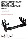 Buyers Snow Dogg MD75 Plow Mount 2007-2013 Gmc Sierra 1500. Fixed Price $400.00.