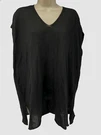 $228 Eileen Fisher Women's Black V-neck Cap Sleeve Pullover T-shirt Top Size. Fixed Price $54.89.