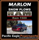 Ram 1500 88"X26" Snow Plow With Electric Actuator & Wireless Remote. Fixed Price $2650.95.