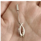 Vintage Italian 800 Silver Double Fish Stick Pin Florence Star Mark 757. Fixed Price $39.00.