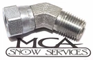 Western Fisher Snow Plow Hydraulic Fitting Unimount 45 Swivel Hose 92190 8127. Fixed Price $12.99.