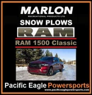 Ram 1500 Classic 88"X26" Snow Plow W/ Electric Actuator & Wireless Remote 19-24. Fixed Price $2650.95.