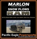 2019-2026 Ram 2500/3500 88"X26" Snow Plow W/ Electric Actuator & Front 2" Hitch. Fixed Price $2970.95.