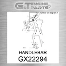 GX22294 Handlebar Fits John Deere (surplus Open Box). Fixed Price $52.40.