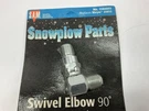 Sam 1304055 Swivel 90 Elbow Snow Plow 1/4" Male Npt, Replaces Meyer 21855. Fixed Price $10.75.