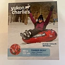 Yukon Charlie's Inflatable Snow Tube Timber Bear Red 48" 170 Lb Max Sledding New. Fixed Price $49.89.