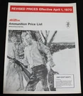 Western Firearms Gun Ammunition Price List Brochure Guide 1970 Vintage. Fixed Price $5.49.