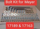 Meyer Ez Plus/mdii Mount Bolt Kit Snow Plow Ford 08-16 Superduty 4X4 17163 17189. Fixed Price $125.00.