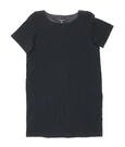 Eileen Fisher L4419 Women's Black Textured Short Sleeve Dress Size. Fixed Price $178.80.
