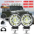 2X 4.4INCH Round Led Work Light Pods Spot Fit Truck Offroad Tractor Suv. Fixed Price $55.64.