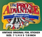 Snap-on The Pro's Advantage Vintage Original Foil Decal Sticker Tools. Fixed Price $10.85.