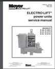 Meyer Snow Plow Pump Service Manual E47 E57 E46 & -h Models 56 Pg. Comb Bound. Fixed Price $19.95.