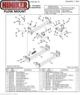 Hiniker Snowplow Mount '94-'92 Dodge Ram 4X4 2500-3500 & 94-01 1500, 25010751. Fixed Price $800.00.