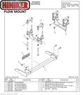 Hiniker Snowplow Mount Dodge X 4: '05-'12 Dakota Quick-hitch 1, 25011817. Fixed Price $800.00.