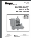Meyer Snow Plow Pump Service Manual E47 E57 E46 & -h Models 56 Pg. Comb Bound. Fixed Price $14.99.