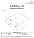 50978 Salter Fisher Western Snowex Poly Deflector WB-100B Walk Behind Spreader. Fixed Price $75.00.