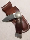 Western Usa S-534 Ram Hunting Folding Knife Pat. 4040181 Sheath. Fixed Price $119.99.