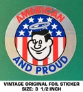 American And Proud Good Sam Club - Vintage Original Foil Decal Sticker. Fixed Price $5.07.