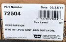 Warn Plow Mount For Brp Atv's P/n: 72504. Fixed Price $10.00.