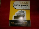 Vint. Early 1960'S Valk Snow Plows For Trucks Sales Brochure - Carlisle, Pa.. Fixed Price $7.99.