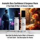 Aromatic Boss Confidence & Gorgeous 2 Pack 10ML Rollon Perfume Body Oil Bundle. Fixed Price $11.99.