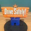 Vtg "drive Safely!" Crown Central Petroleum License Plate Topper Sign Original. Fixed Price $194.00.