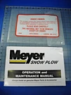 Genuine Original Meyer Snow Plow Operation & Maintenance Manual - For Many!!. Fixed Price $49.99.