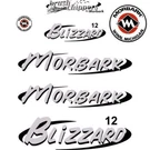 Morbark Blizzard 12 Decals Stickers Kit, Aftermarket Repro Uv Laminated. Fixed Price $160.00.