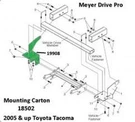 Clearance! Meyer 18502 Right Hand Side Member Weldment Tacoma. Fixed Price $135.00.