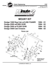 7157 Fisher Snowplow 1994-2002 Dodge Ram 1500 2500 3500 Minute Mount. Fixed Price $575.00.
