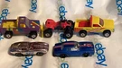 Vintage Hot Wheels Snow Plow ,rescue, Atv & Aurora Cigar Box Cobra, Ford Mustang. Fixed Price $15.00.