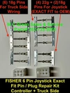 Fisher Exact Fit 6 Pin Joystick/truck Side Minute Mount Harness Repair Kit. Fixed Price $21.99.