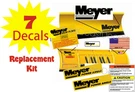 Meyer Snow Plow Decal New 7 Pc. Kit W/set Angles Warnings Front Blade Flag (MK1). Fixed Price $28.95.