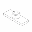 Boss Part # LTA05413 Nut Plate Assembly 1/2-13, 1/4 X 2-3/4 In.. Fixed Price $25.00.